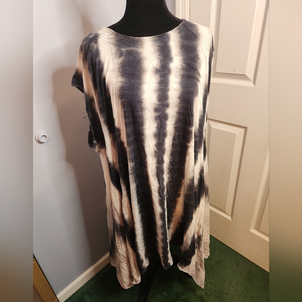 We The Free Black, White & Gray Tie-Dye Dreamland Maxi Midi Dress Cover Up